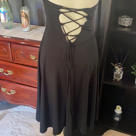 ❤️💕SEXY VENUS BLACK cut up DRESS❤️💕small - Picture 8 of 11